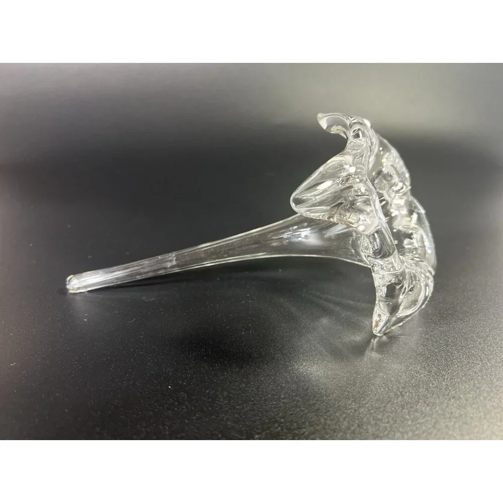 Flower Stem Bud Vase Glass or Lily Paperweight,‎ Elegant Vintage Centerpiece